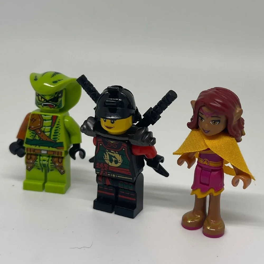 LEGO Ninjago & Elves Minifigures Lot‎ of 3 Snake Warrior Samurai Elf Girl